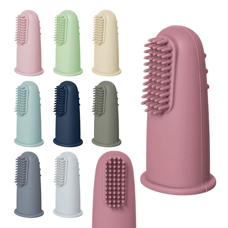 Baby Silicone Finger Toothbrush Set – Soft Gum & Teeth Cleaning Brush