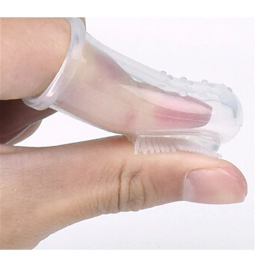 Baby Silicone Finger Toothbrush Set – Soft Gum & Teeth Cleaning Brush