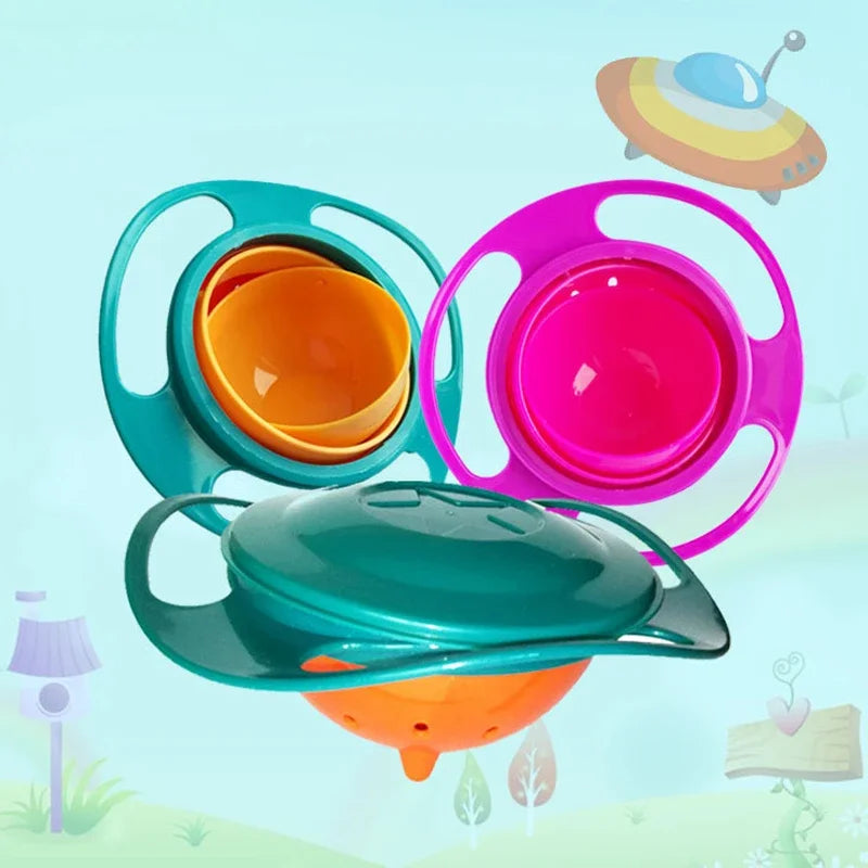 Kids Anti-Spill Gyro Bowl – 360° Rotating Snack Bowl