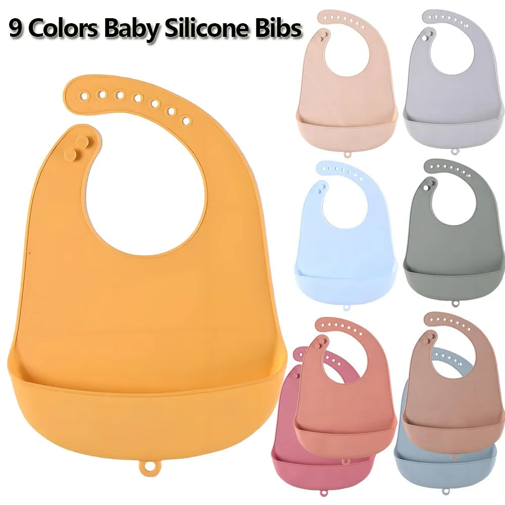 Silicone Baby Bib – Waterproof Adjustable Feeding Bib