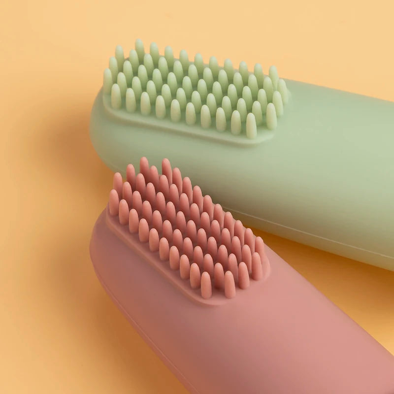 Baby Silicone Finger Toothbrush Set – Soft Gum & Teeth Cleaning Brush