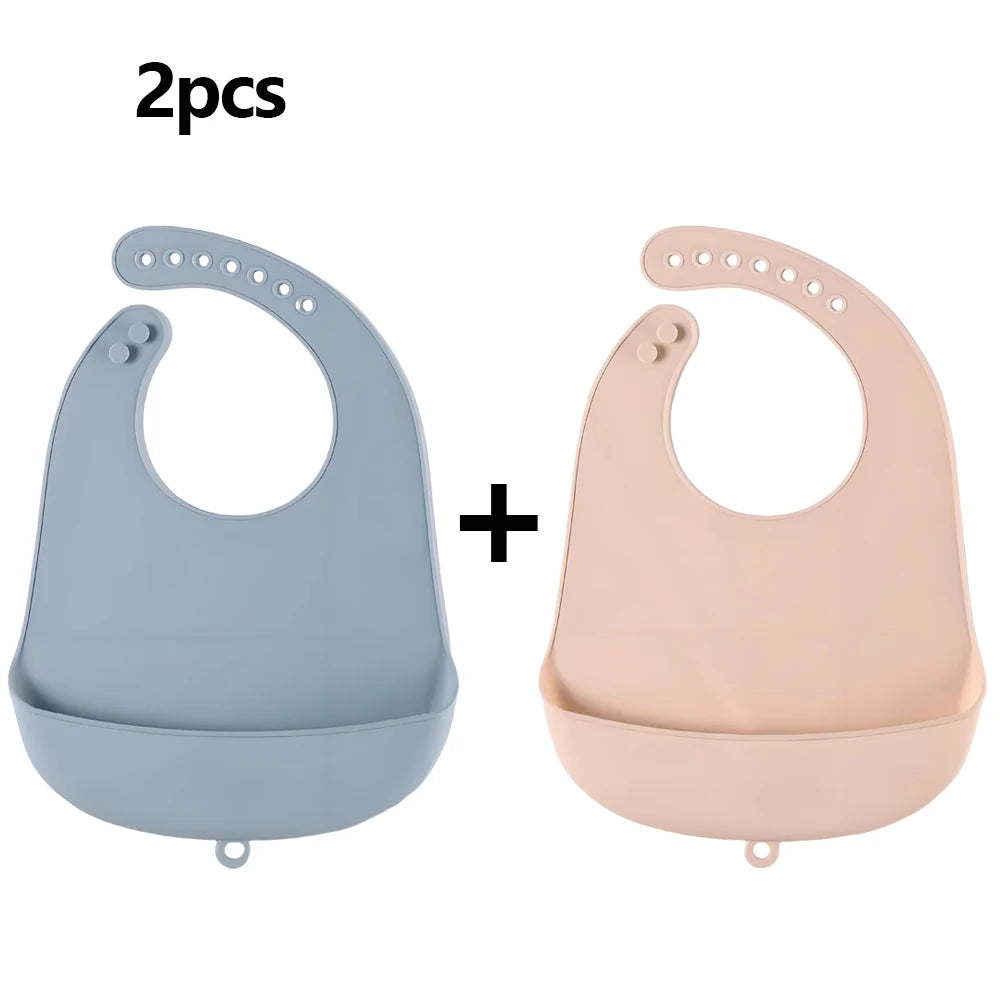 Silicone Baby Bib – Waterproof Adjustable Feeding Bib