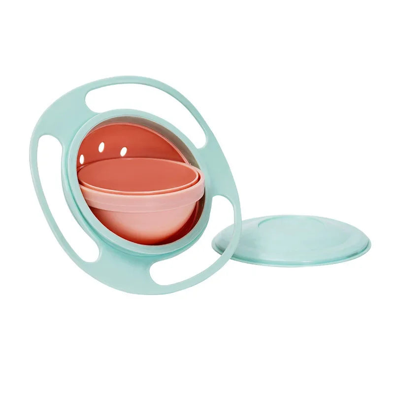 Kids Anti-Spill Gyro Bowl – 360° Rotating Snack Bowl