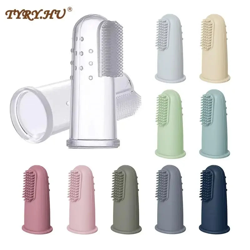Baby Silicone Finger Toothbrush Set – Soft Gum & Teeth Cleaning Brush