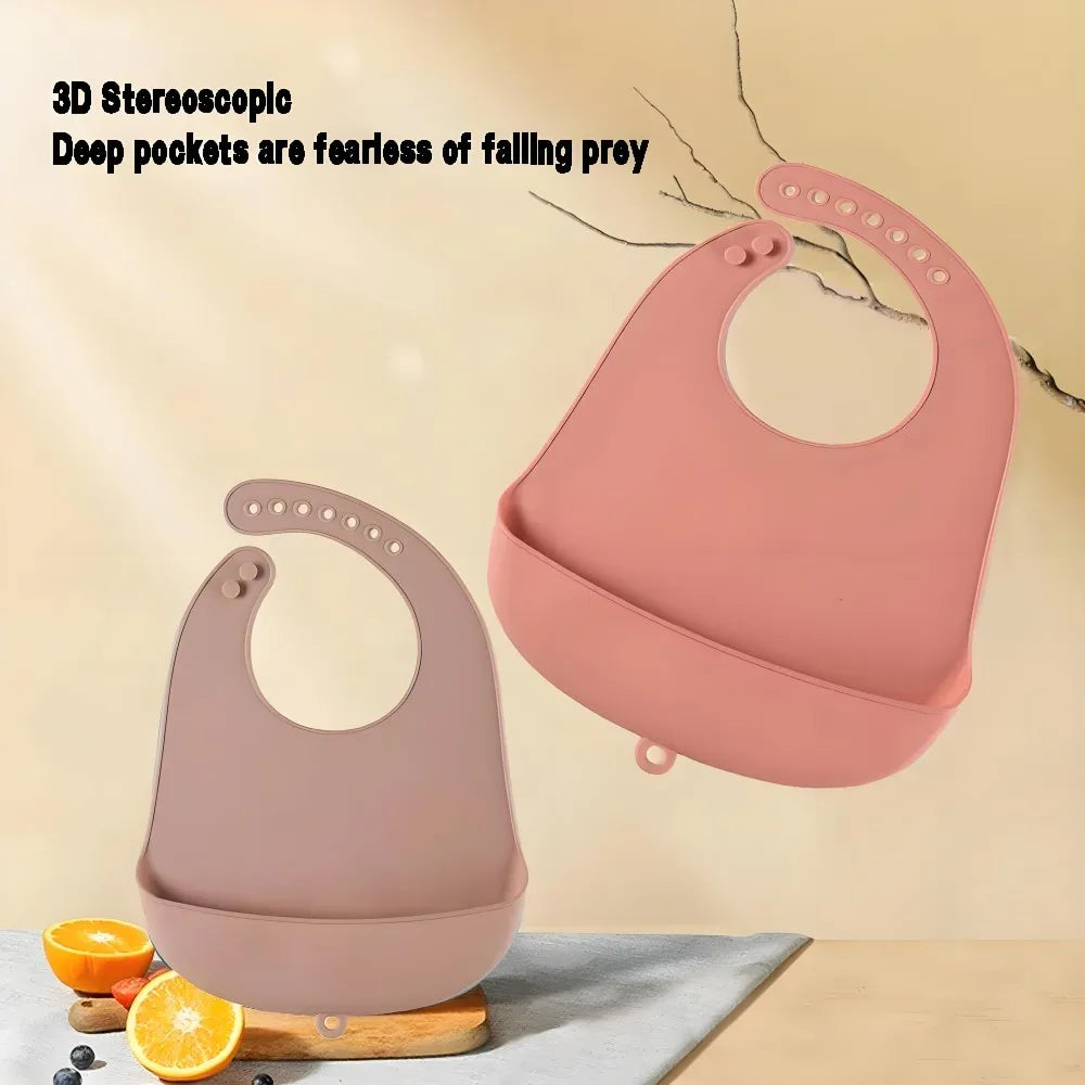 Silicone Baby Bib – Waterproof Adjustable Feeding Bib