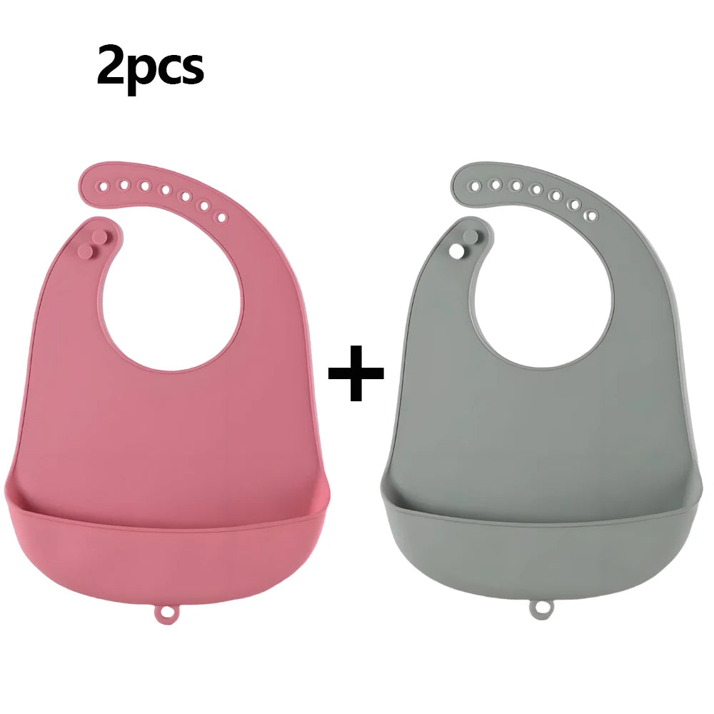 Silicone Baby Bib – Waterproof Adjustable Feeding Bib