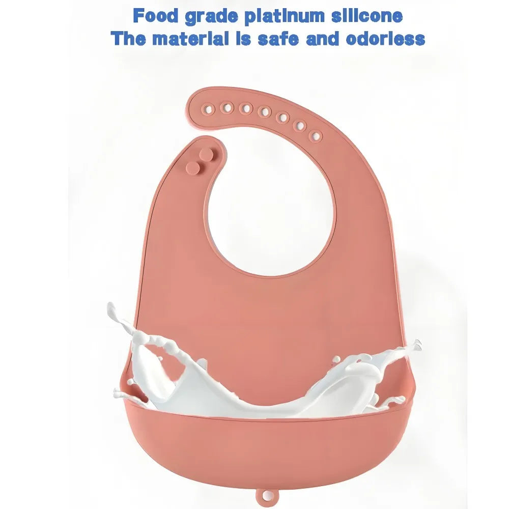 Silicone Baby Bib – Waterproof Adjustable Feeding Bib