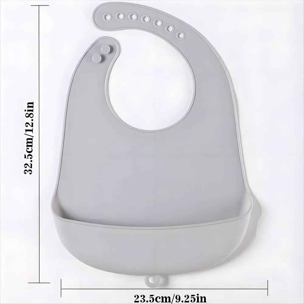 Silicone Baby Bib – Waterproof Adjustable Feeding Bib