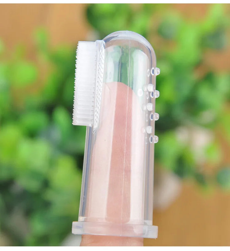 Baby Silicone Finger Toothbrush Set – Soft Gum & Teeth Cleaning Brush