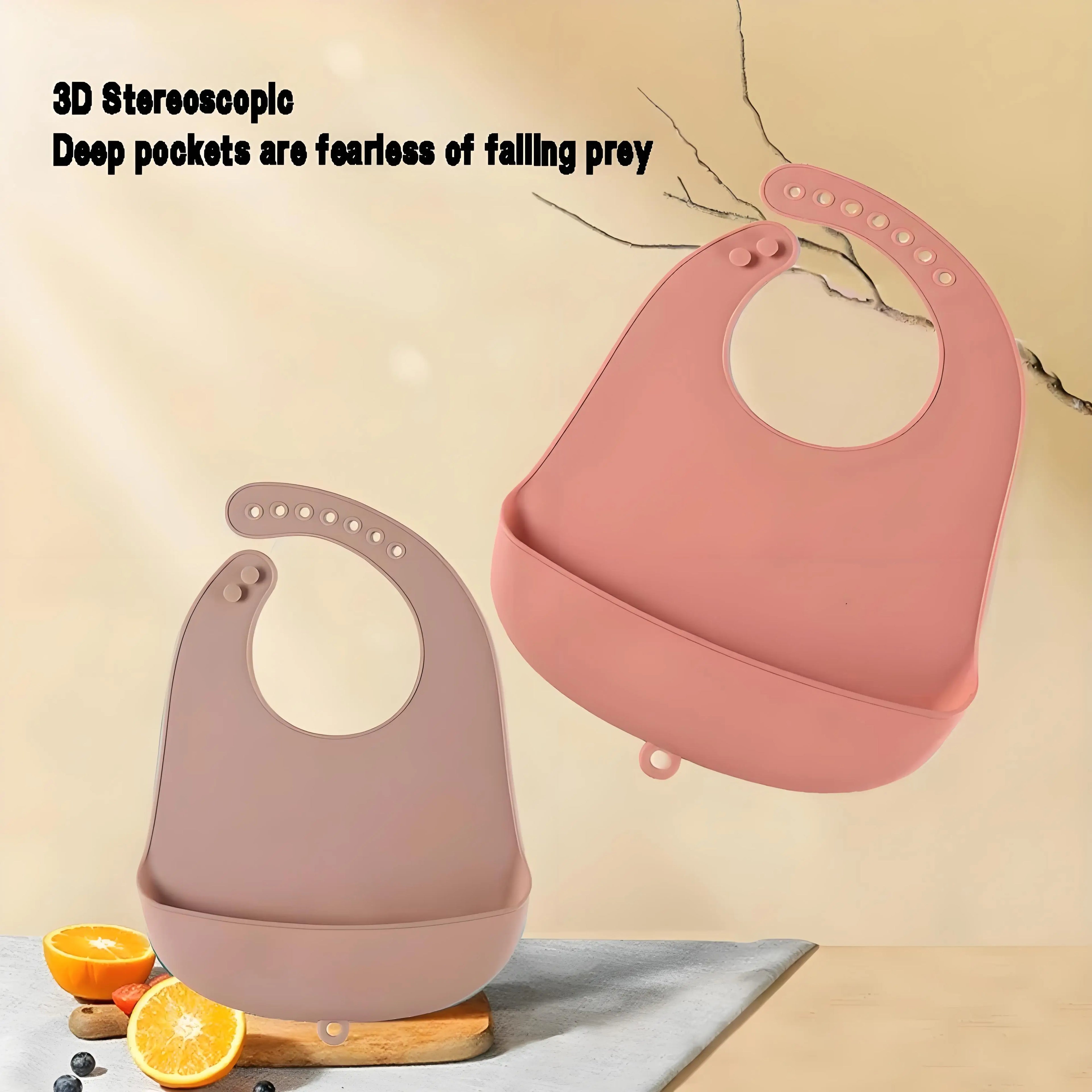 Silicone Baby Bib – Waterproof Adjustable Feeding Bib