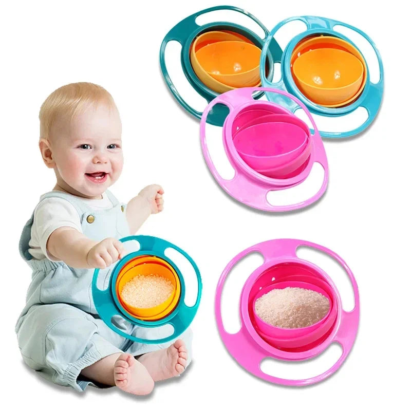 Kids Anti-Spill Gyro Bowl – 360° Rotating Snack Bowl