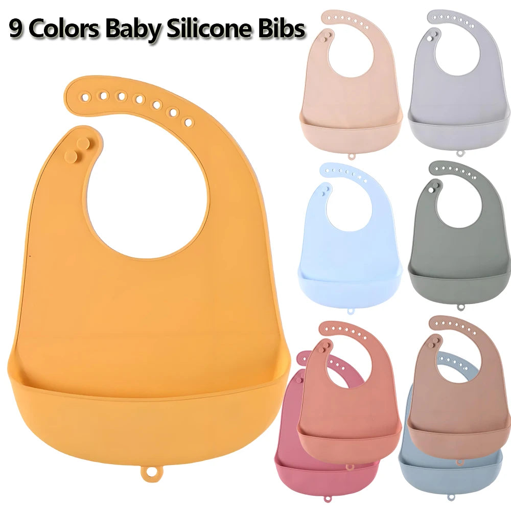 Silicone Baby Bib – Waterproof Adjustable Feeding Bib