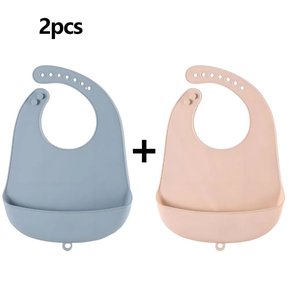 Silicone Baby Bib – Waterproof Adjustable Feeding Bib